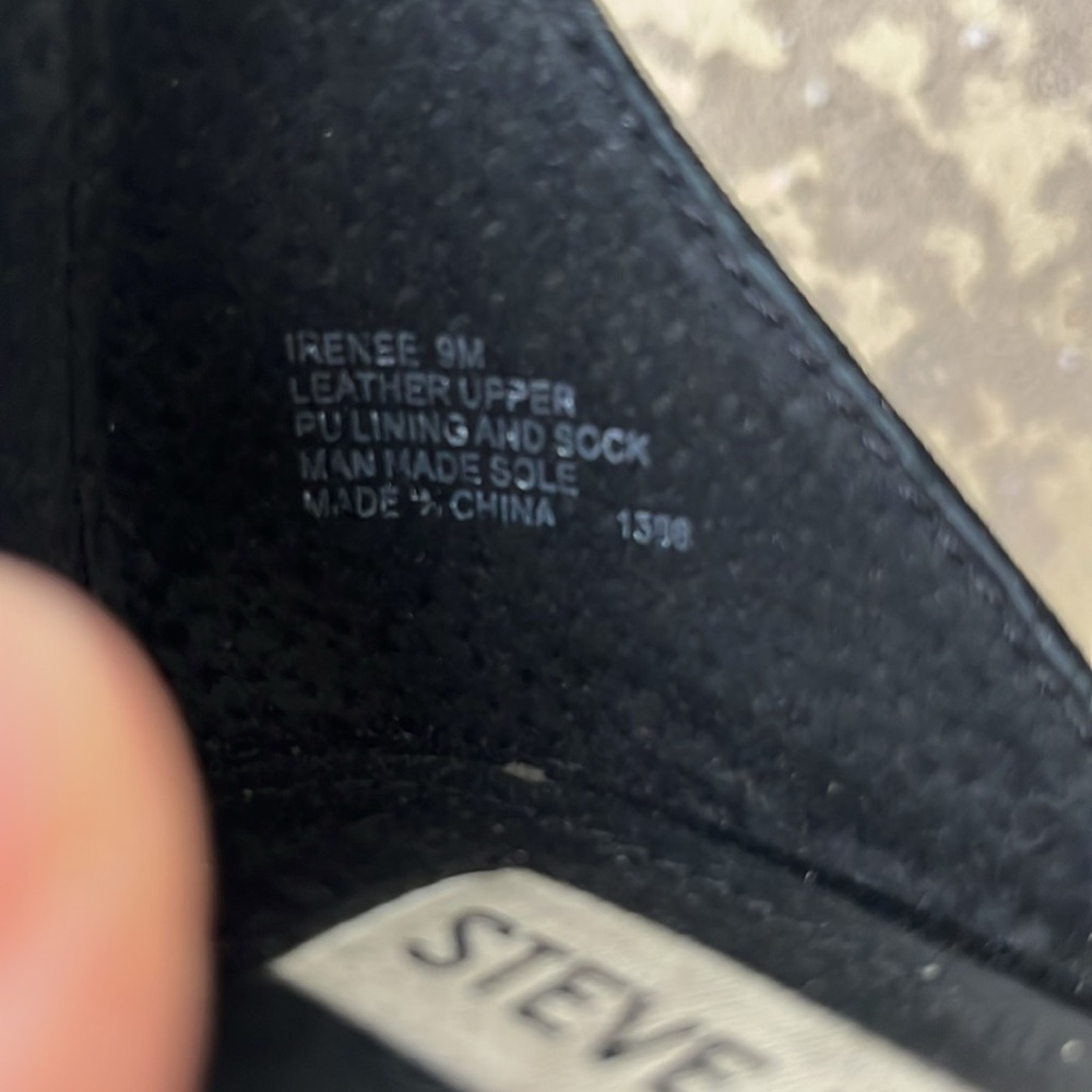 New Steve Madden black leather ankle strap sandal - Picture 8 of 12